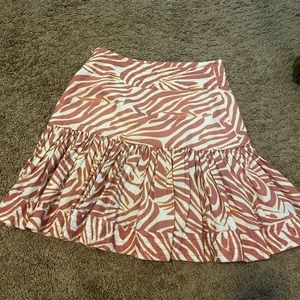 Cute Karina Grimaldi orange and pink ruffle skirt